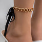 Simple Punk Cuban Chain Anklet Jewelry