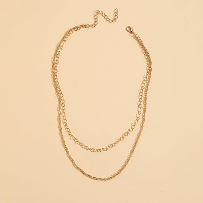 ChunkyTwist Chain Heart Layers Chain Necklaces