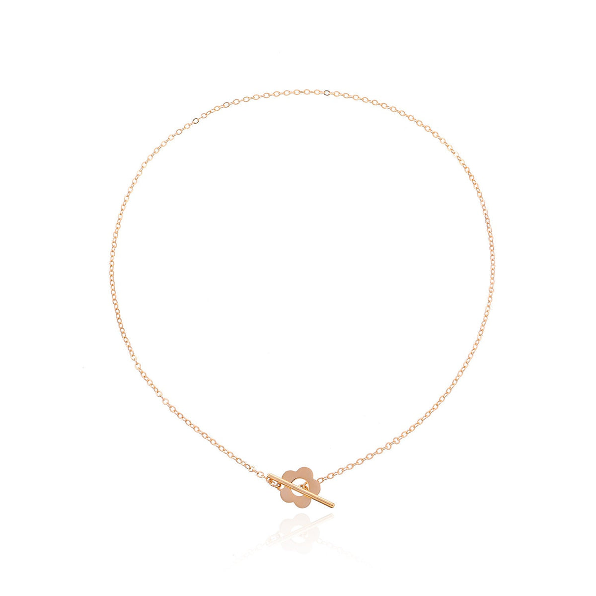 Chain Necklace Women Flower Lock Collar