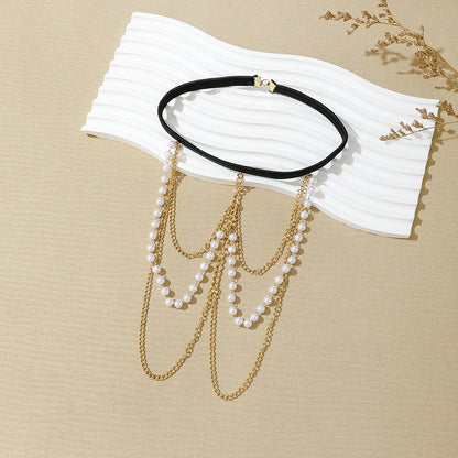Multi-Layer Body Chains Elastic Lace Rope Leg Chain