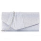 Flash material wrinkle zipper bag cover handbag