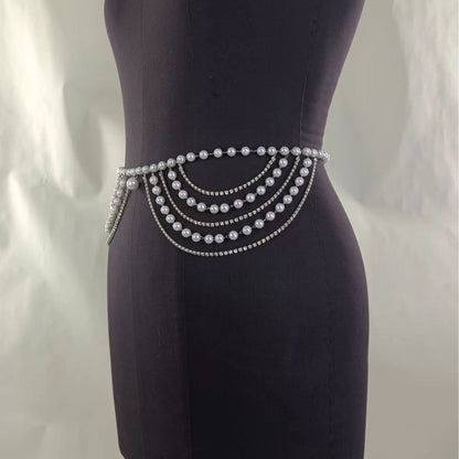 Multi Layer Belly Body Chain Bikini Metal Rave Body Waist Chain