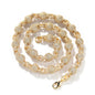 mens gold 5A Zirconia Ball chain necklace