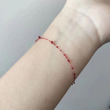 Women's & Men's Red Blood Drop Trendy Creative Cross Wrist Bracelets