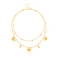 Multi-layer butterfly Pendant Choker Necklace