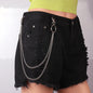 Punk Rock Layered Chain Belts Metal Keychains