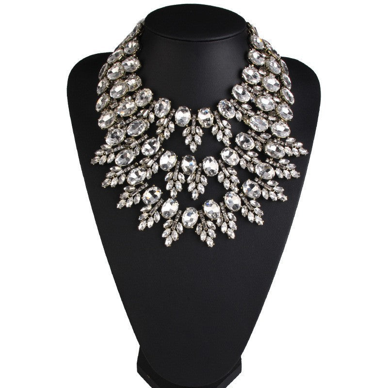 Fashion High Sense Glass Drill Shiny Necklaces