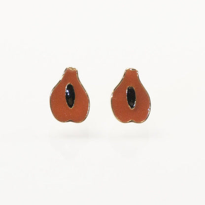 Enamel avocado Stud Earring