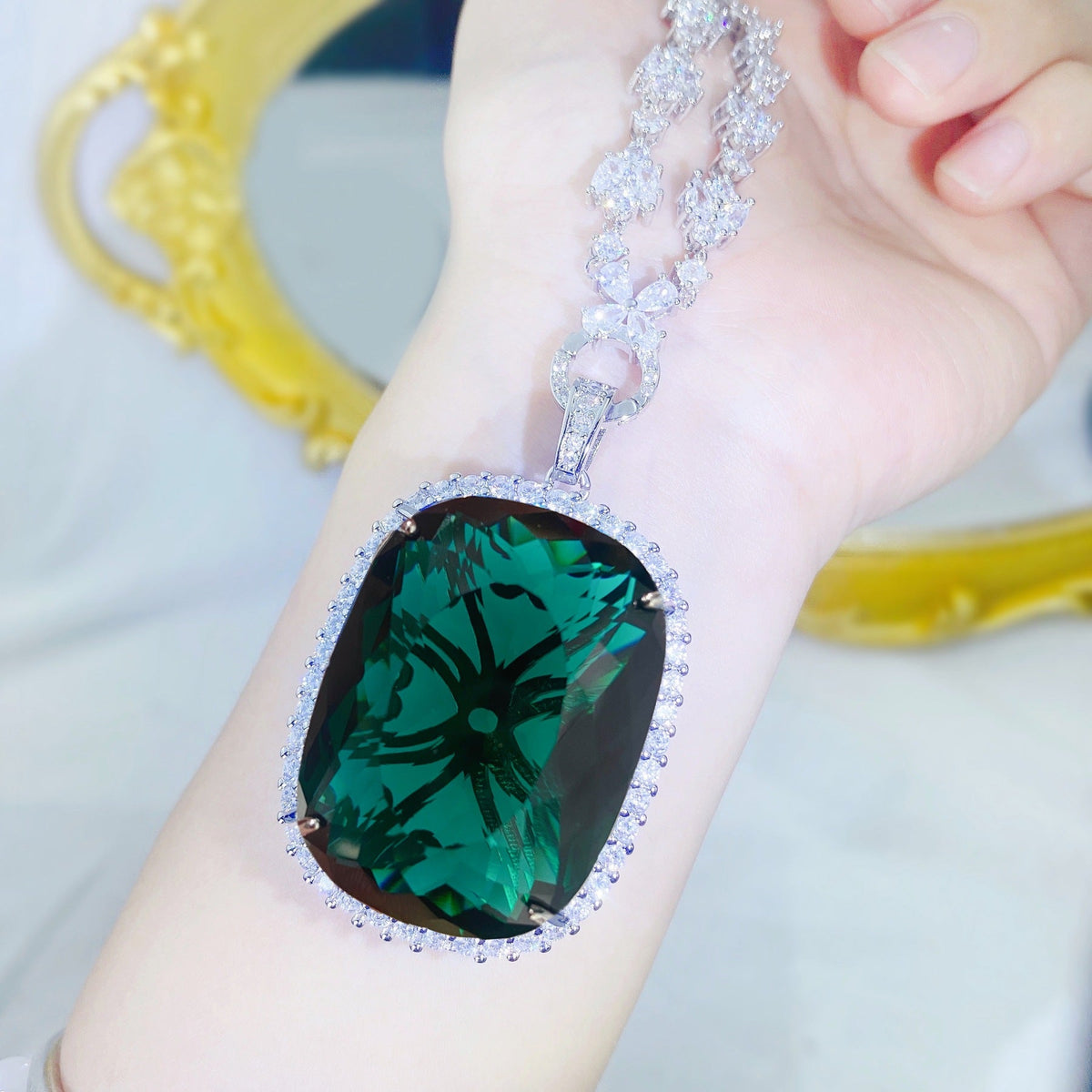 Aquamarine Light Luxury Full Diamond Design Pendants