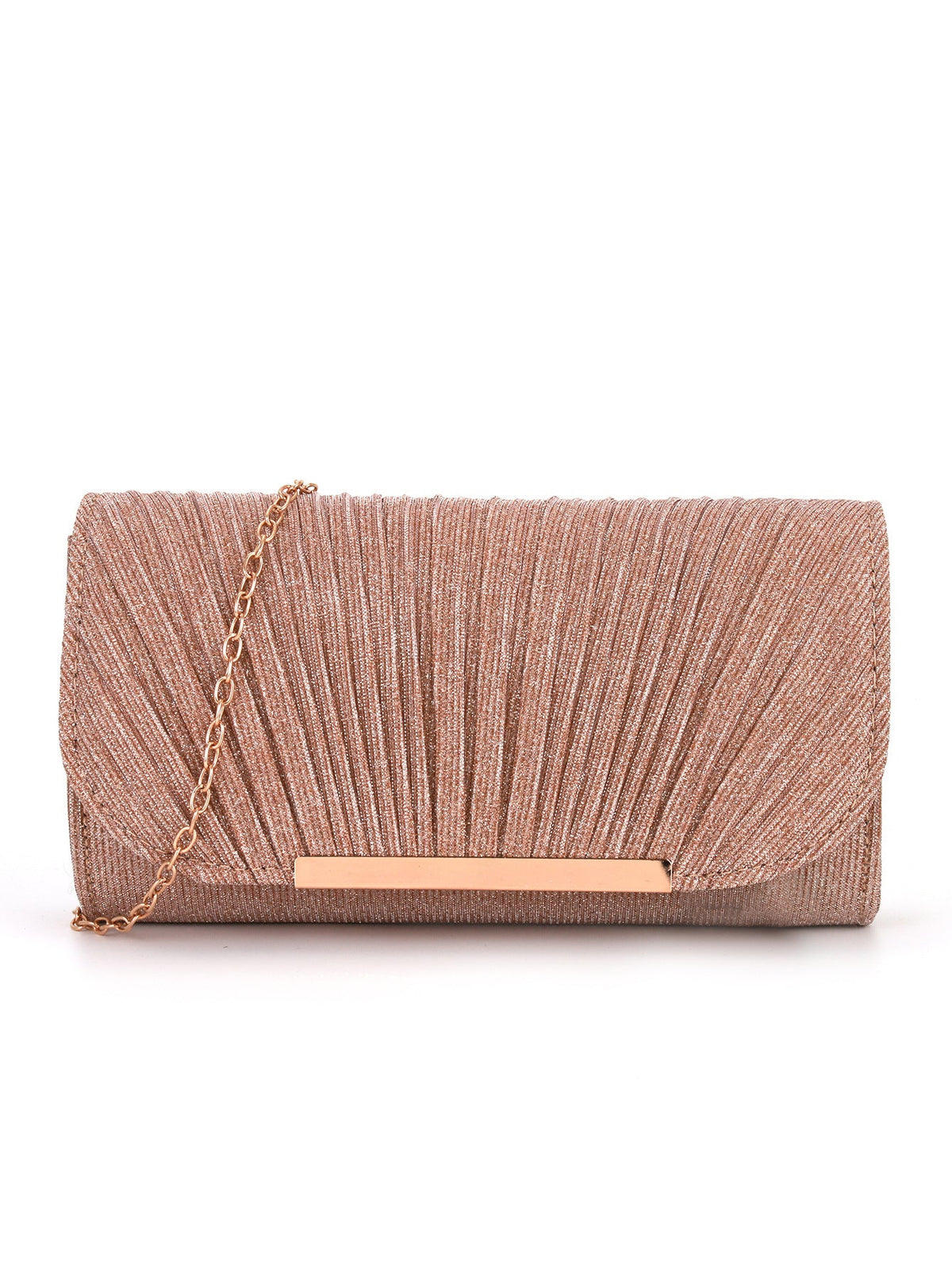 Pleated high sewing round bottom hand-held evening bag