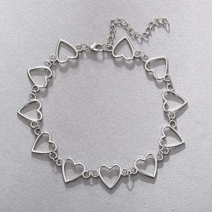 Sweetness Heart Love Chain Heart Chain Necklace