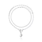 Pearl Round Bead Chain Overlay Necklace