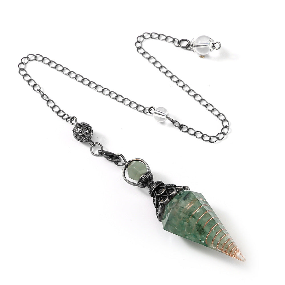 Sier Colorful Crystal Pendulum Stone Gravel Pendants