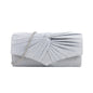 Pleated lace women's bag, solid color Clutch handbag