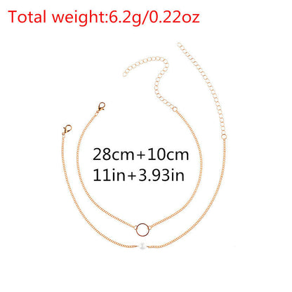 Chain Circle Pendant Necklace