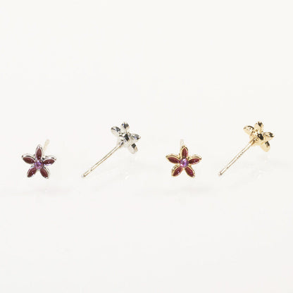 Lollipop flower stud earrings set