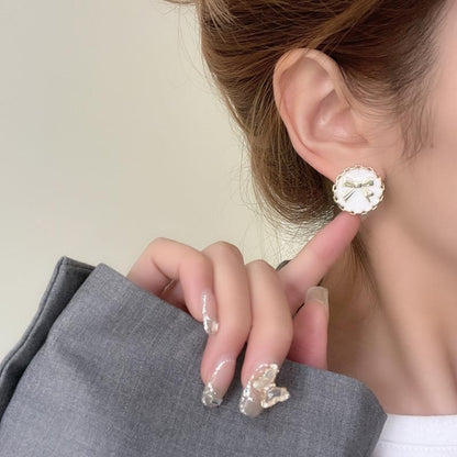 Enamel Bowknot Stud Earrings