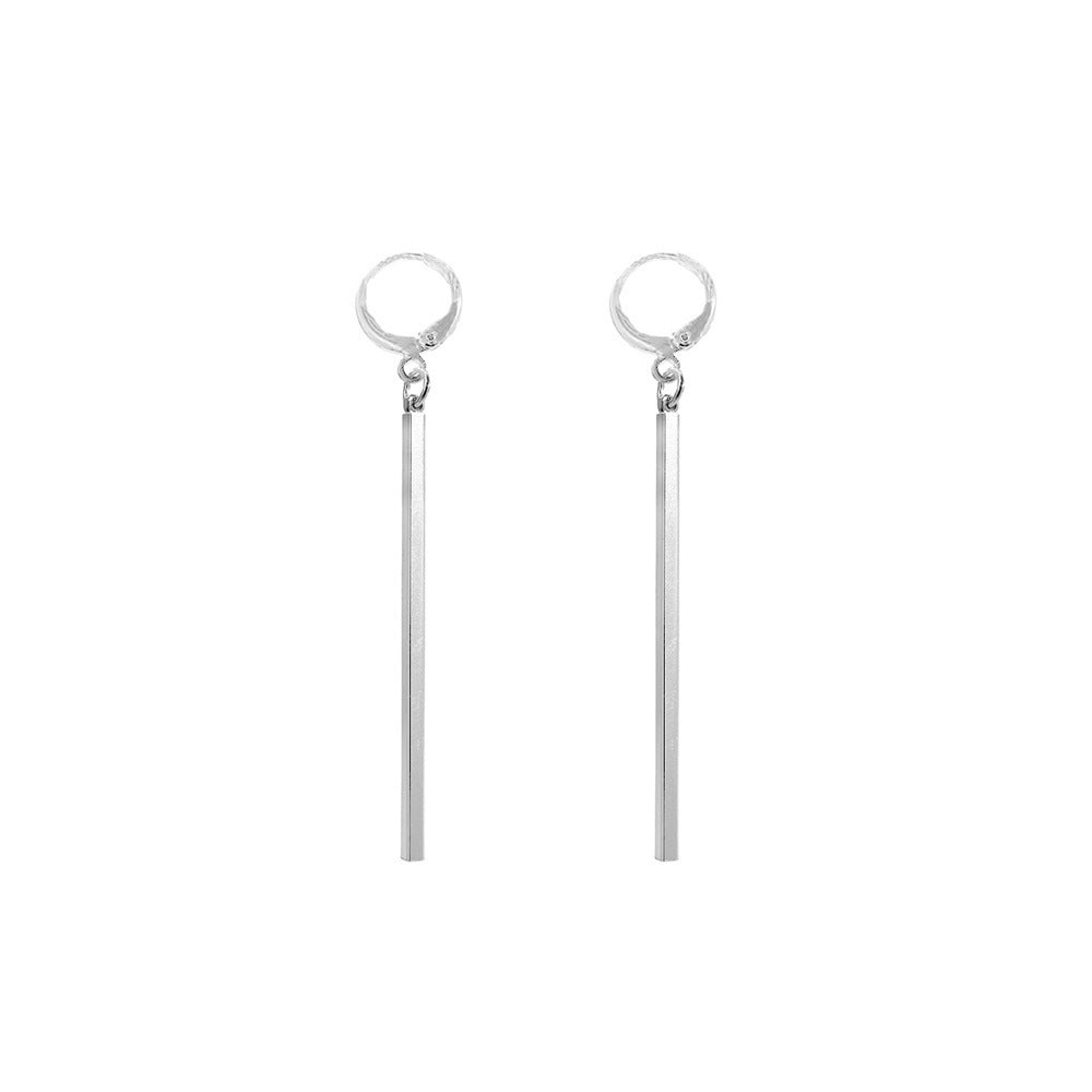 Long Geometric Drop Earrings