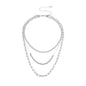 Paperclip Chain Triple Layer Necklace