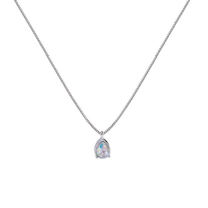 Water Drop Crystal Stone Pendant Necklace