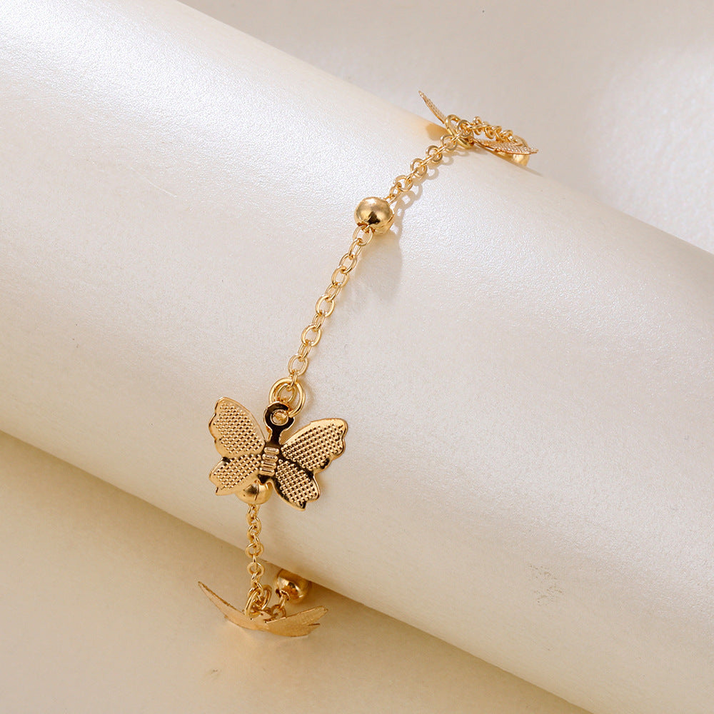 Women Summer Beach Butterfly Charm Anklets Jewelry