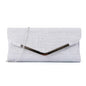 V-shaped metal strip flashing fashion evening bag