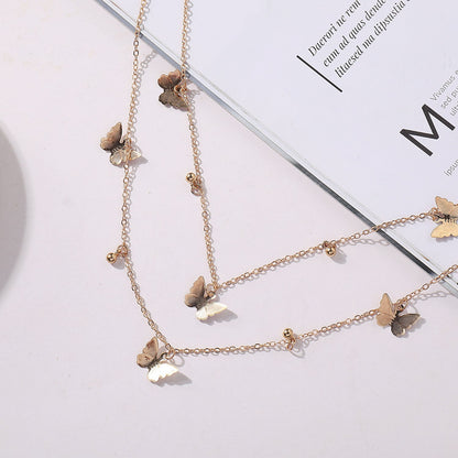 Butterfly Pendant Clavicle Chain Necklace