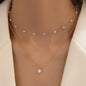 Pearl Pendant Multi-layer Necklace Stylish Women
