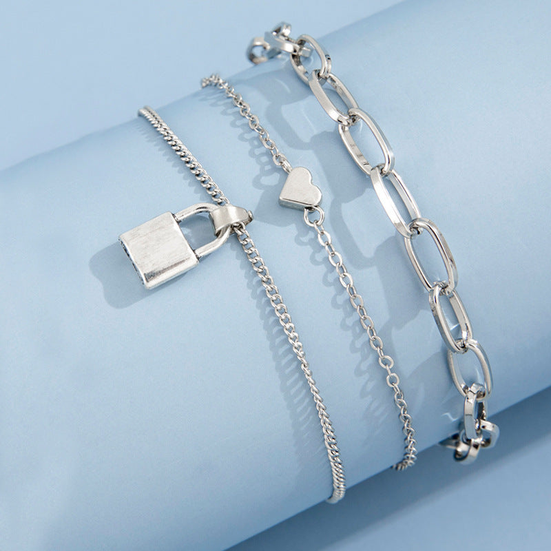 Bohemia Heart Charm Chain Ankle Bracelet