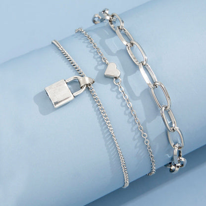Bohemia Heart Charm Chain Ankle Bracelet