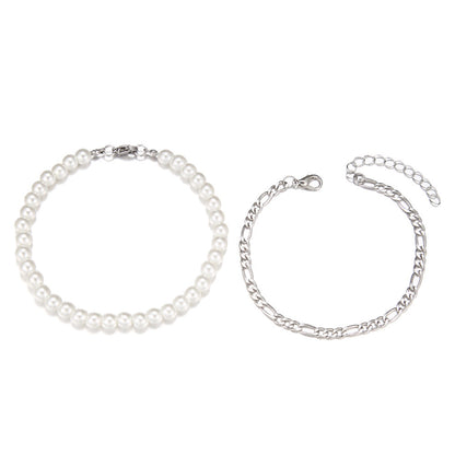 Pearl String Chain Bracelet