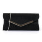 V-shaped metal strip flashing fashion evening bag