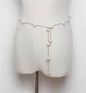 Fashion Pearl Decorative Metal Waist Chain Waist Belt for Dress