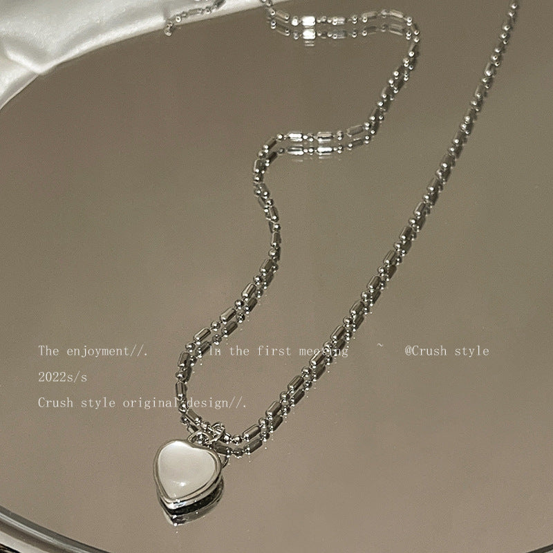 Heart Pendant Necklace Female Sweet