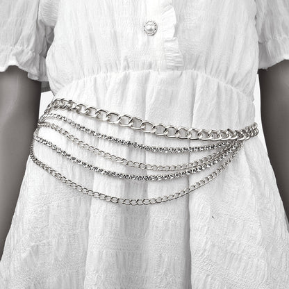 Retro Geometric Chain Waist Body Chain Women Sexy