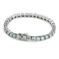 Women's Karat Dark Green Diamond Couple Sier Design Bracelets