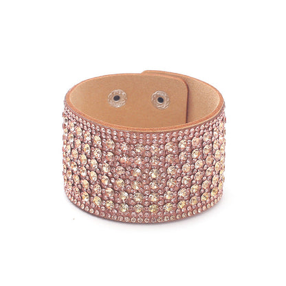 Bohemian Flannelette Snap Button Wide Fashion Bracelets