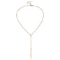Metal Chain Bar Lariat Necklace