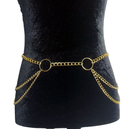 Metal Body Chain Tassel Multilayer Sexy Waist Chain