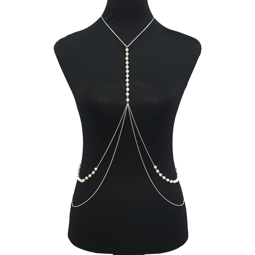 Double Layer Sexy Pearl Body Chain