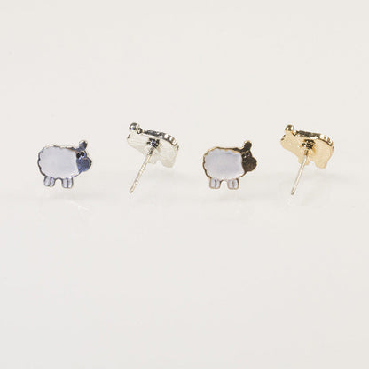 Sheep rainbow stud earrings set