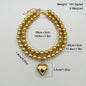 Chunky Heart Shape Exaggerated Big Beads Choker Necklace