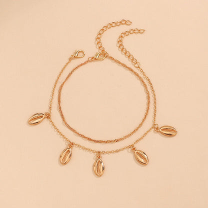 Shell Pendant Bracelet Anklet Chain Beach Foot Jewelry