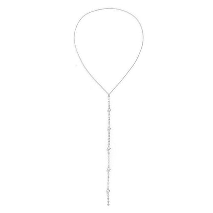 Round Beaded Tassel Chain Necklace