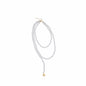 Long Pearls Necklace Layer Beads Heart Pendant Vintage Jewelry