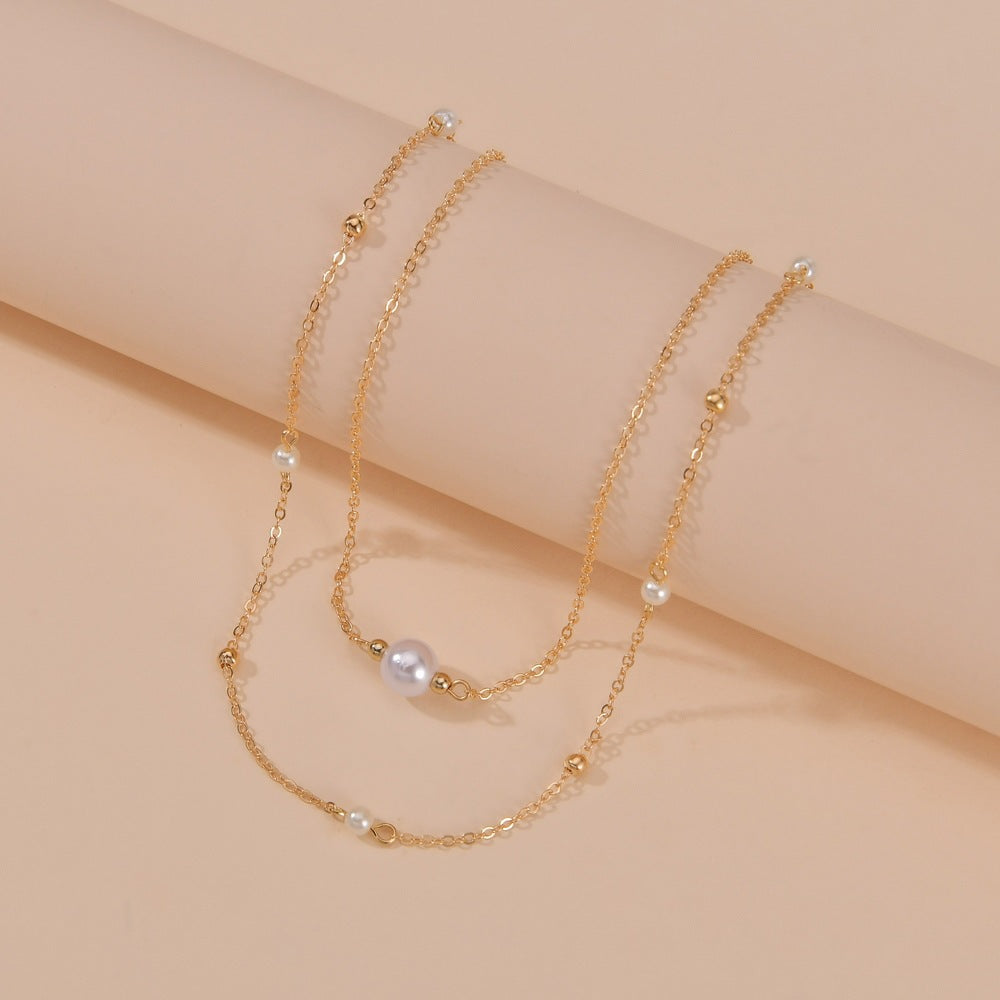 Double Layer Pearl Necklaces