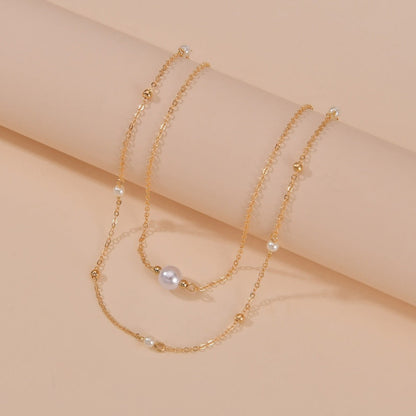 Double Layer Pearl Necklaces