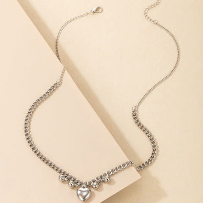 Hip Hop Metal Love Heart Necklace