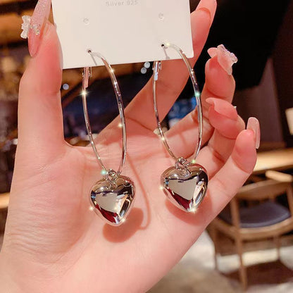 Heart Hoop Earrings for Women