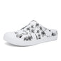 Beach Hole Shoes Color Printing Half Slippers